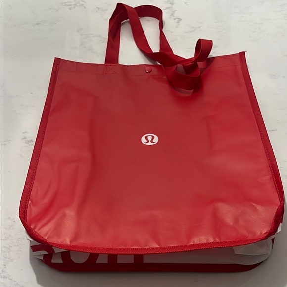 lululemon athletica Handbags - Lululemon Athletica XL Red Tote Bag